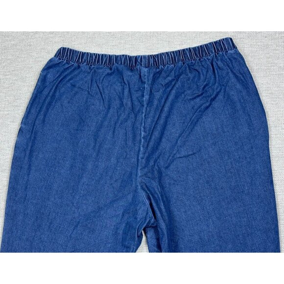 Woman Within Womens Blue Denim Jeans Pull On High Rise Bootcut Size 22WP NEW - Picture 4 of 15